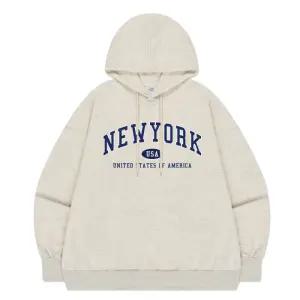 뉴욕USA 오버핏 남여공용 주머니없는 후드티 5컬러