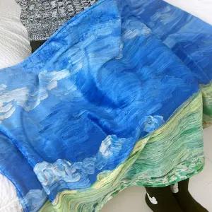 반 고흐 뮤지엄 블랭킷 밀밭여행담요 블랑 휴대용 명화 그림 무릎 보온