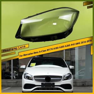 메르세데스-벤츠 A클래스 W176 A180 A200 A45 AMG 2016 2018용 자동차 헤드라이트 커버 헤드램프 유리 렌즈