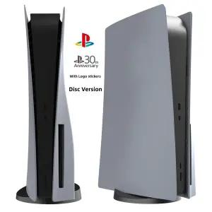 PS5 30주년 기념 로고가 있는 회색 페이스플레이트 교체 쉘 디스크 및 디지털 버전 모두