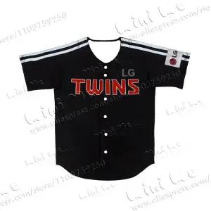 여름 봄 2025 저지 남녀 캐주얼 스포츠 셔츠 편안한 패션 의류 신상 스타일 LG 트윈스 레플리카 야구