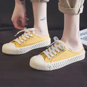 캔버스 뮬 여성스니커즈 4컬러 데일리운동화 캐주얼 운동화 스니커즈