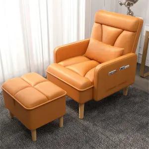 수유의자 무중력의자 편한1인용쇼파 편한인용쇼파 거실 릴렉스 오렌지 안락의자 수면의자