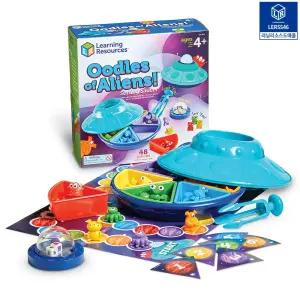 러닝리소스 우주 외계인 분류놀이 피규어 모형 집게 색깔분류 수세기 주사위놀이 소근육발달