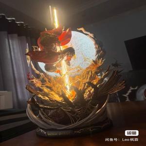 애니메이션 피규어 귀멸의 칼날 아가츠마 젠이츠 51cm PVC 모델 컬렉션 인형 GK 액션 발광 룸 데코 장난감