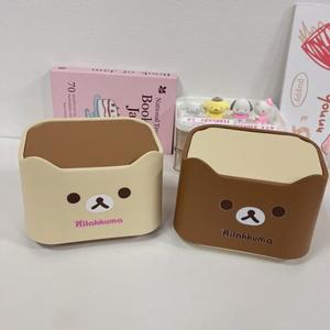 카툰 리락쿠마 수납 바구니 쓰레기통 데스크탑 정리함 박스 귀여운 선물
