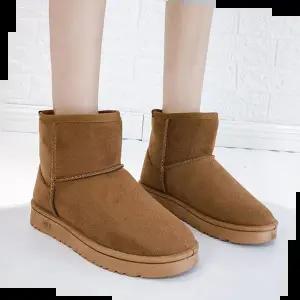 신혼여행신발 캐주얼 여성 가볍고 따뜻한 숏 미들 부츠 털 신발
