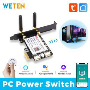 Tuya Wifi 컴퓨터 전원 리셋 스위치 USB PCIe 카드 433 RF 원격 PC 버튼, Alexa Google 홈으로 APP 음성 제