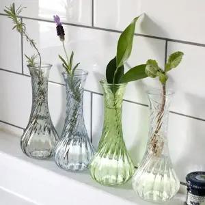주름 디자인 길쭉한 미니 유리병 꽃장식 공병 화병 (KYR-WFFL4ON)