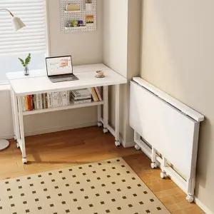 바퀴달린 접이식책상 슬림 테이블 이동식 60x40 사이드 책상 컴퓨터 기본바
