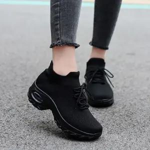 여성용 키높이굽 에어굽 착화감 보행화끈장식 슬립형 LK520N 스타일 여성스니커즈 슬립온