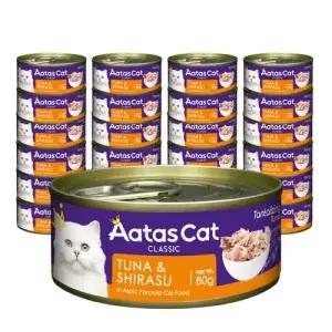 아타스캣 그레인프리 주식캔 참치 잔멸치 80g 24개