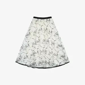 베스띠벨리 세이브존01 쉬폰밴딩배색스커트 BKSAE2353