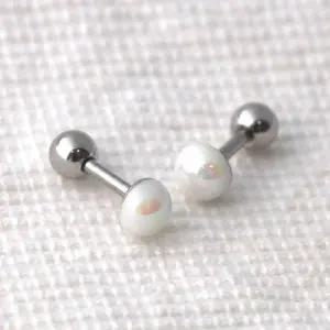 오로라 진주 하프 볼 써지컬 스틸 피어싱 써지컬피어싱 써지컬스틸피어싱