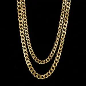 써지컬스틸 쿠바체인 골드 목걸이 7mm