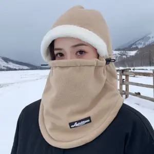 바라클라바 목도리 모자 워머 겨울 엣지 가을 히트 스트링 털 벙거지 보온 남녀공용 딥후드 퍼라인