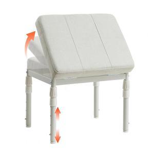 TIOPGHAD 조절 가능한 오스만 푸프, 4 높이 위치 및 60도 기울기 각도 풋레스트 풋스툴 거실용 언더 데스크용 푸프 풋스툴(베이지)