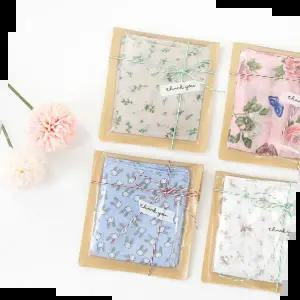 선물용손수건 아사 면 손수건 여성 선물 포장 가제 에티켓 큰 반다