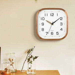 원목 사각 벽시계 빈티지 디자인 벽걸이 시계 직경 레트로 12인치 5cm 30