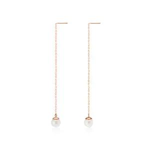 18K 심플 드롭 진주 귀걸이 한쌍 PNE39513