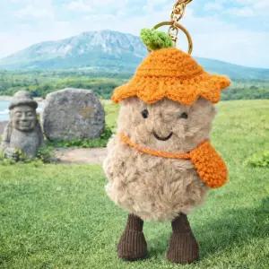 제주 부드러운 감귤 땅콩 인형 키링