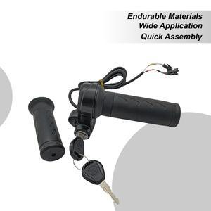 트위스트 스로틀 전기 자전거 그립 케이블 교체 레버 미끄럼 방지 키 포함 ATV 스쿠터 바이크 오토바이용