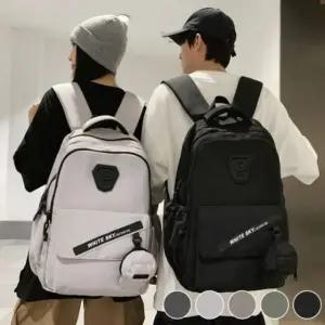 입체 G로고 포인트 파우치 포함 데일리 남여공용 백팩 DkW4+1CcE