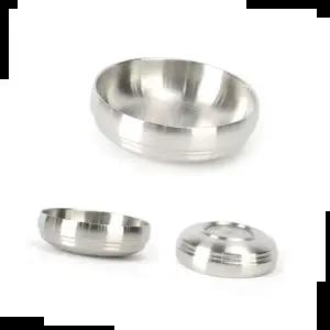 국내산 샤틴무광 스텐 이중 원형찬기 앞접시