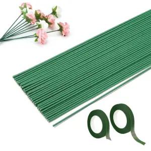 꽃철사 Zxiixz 2mm 그린 꽃 와이어 줄기 꽃집 꽃꽂이용 꽃봉