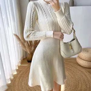 [제이커머스]가을 꽈배기 슬림 니트 원피스 하객룩 심플 데이트룩 여성원피스 하객룩원피스 데일리원피스