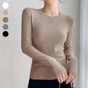 여성 KW56MW47 간절기 보온 라운드 티숙 ELC9066 반팔티숙 사이즈 면 라운드 U넥 면티숙 XL 아웃