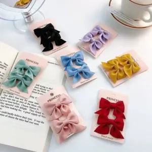 다양한 색상리본 헤어 집게핀 URD-218 Waf5+5nuT