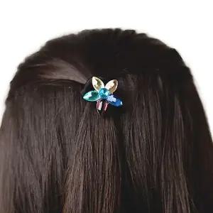 크리스탈 5꽃잎 머리끈