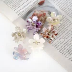 유광 플라워 헤어 미니 집게핀