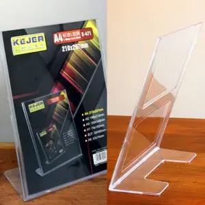 A4 아크릴 쇼케이스 세로 L자 단면 POP꽂이 메뉴 가격 쇼케이스