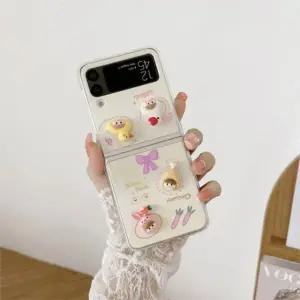 유니블링 갤럭시 z플립3 베이비 캐릭터 입체 범퍼 젤리 케이스