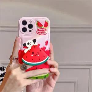 유니블링 아이폰 13 12 11 x xr xs 수박 캐릭터 핑거톡 케이스