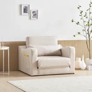 수오 로즈망 패브릭패턴 방수가죽 1인용 접이식 소파베드