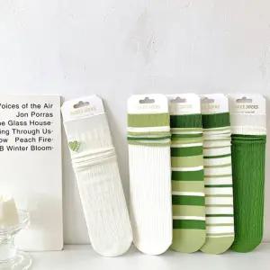 준캡 여자 여성 성인 학생 그린심플 장목양말 봄 여름 가을 겨울장목양말 스타킹양말