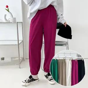 르엔 코듀로이 조거팬츠 5color 스판 골덴 트레이닝 밴딩 데일리 조거 바지