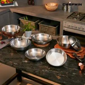 쉐프윈 신혼부부 주방용품 프라이팬 냄비 316 통5중 드림핸즈 풀패키지