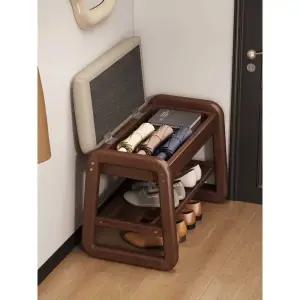 원목 수납형 신발장 벤치 스툴형 현관 가구 갈아신기