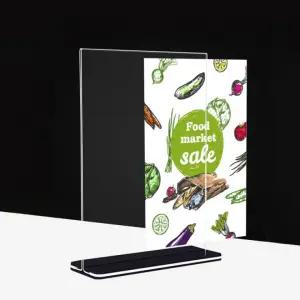 POP 투명 카페 아크릴 T자 식당 스탠드 메뉴판 A4 A5 종이 액자 꽂이