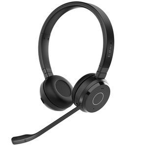 Jabra Evolve 65 TE (제3판) 무선 듀얼 이어 헤드폰 - 소음 제거 마이크, 16시간 배터리 수명, 이중 연결, MS 팀 인증, 기타 플랫폼 지원, 블랙