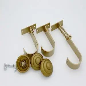 커튼 브라켓 35mm 알미늄 3매 1세트 우드색