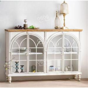 화이트 엔틱 캐비닛 수납장 A1593 TV 복고풍수납장 럭셔리 수납 블라썸 옷장