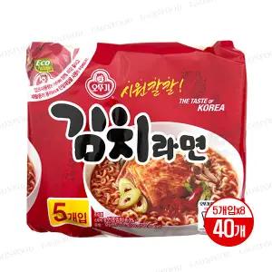 오뚜기 김치라면 120g 40개 1박스( 5개입x 8번들)