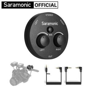 Saramonic AX1 마이크 오디오 어댑터 믹서 DSLR 미러리스 비디오 카메라 스마트 폰 측정기 노트북 Youtube