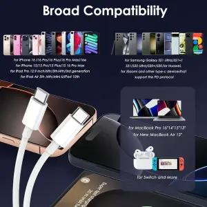 [정품] 애플 USB C to 고속 충전 케이블, [3FT+3FT+3FT+6FT] USBC USB-C 충전기 코드 아이폰 17 16 15 프로