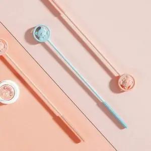 실리콘 빨대 세척 긴 솔 청소 도구